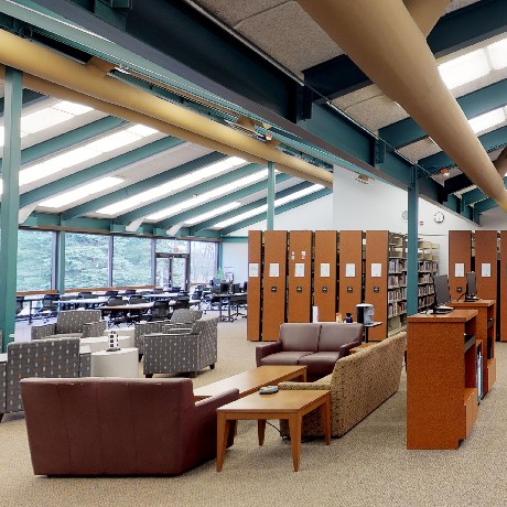 Library - Inside view of library with comfortable seating